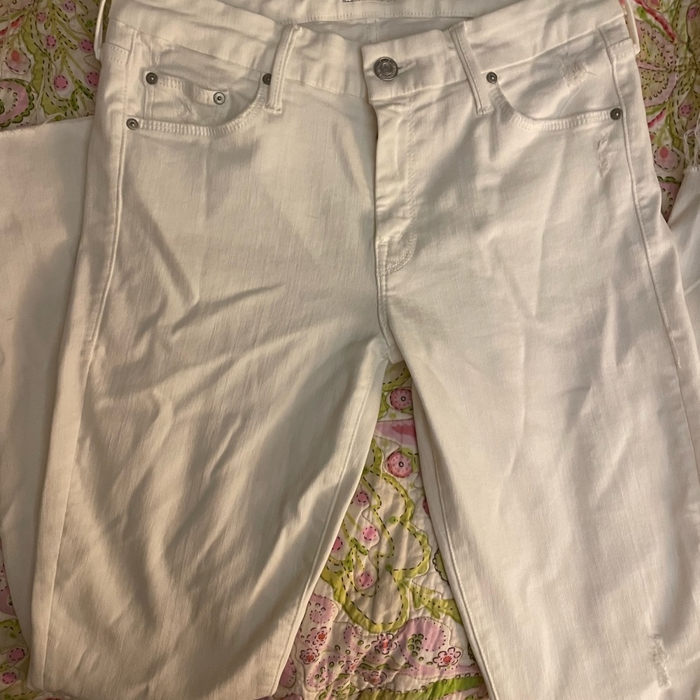 Mother white jeans “looker ankle fray size 26 new no tag